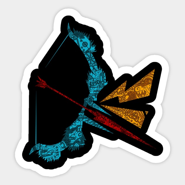 Monster Hunter Bow Sticker by paintchips